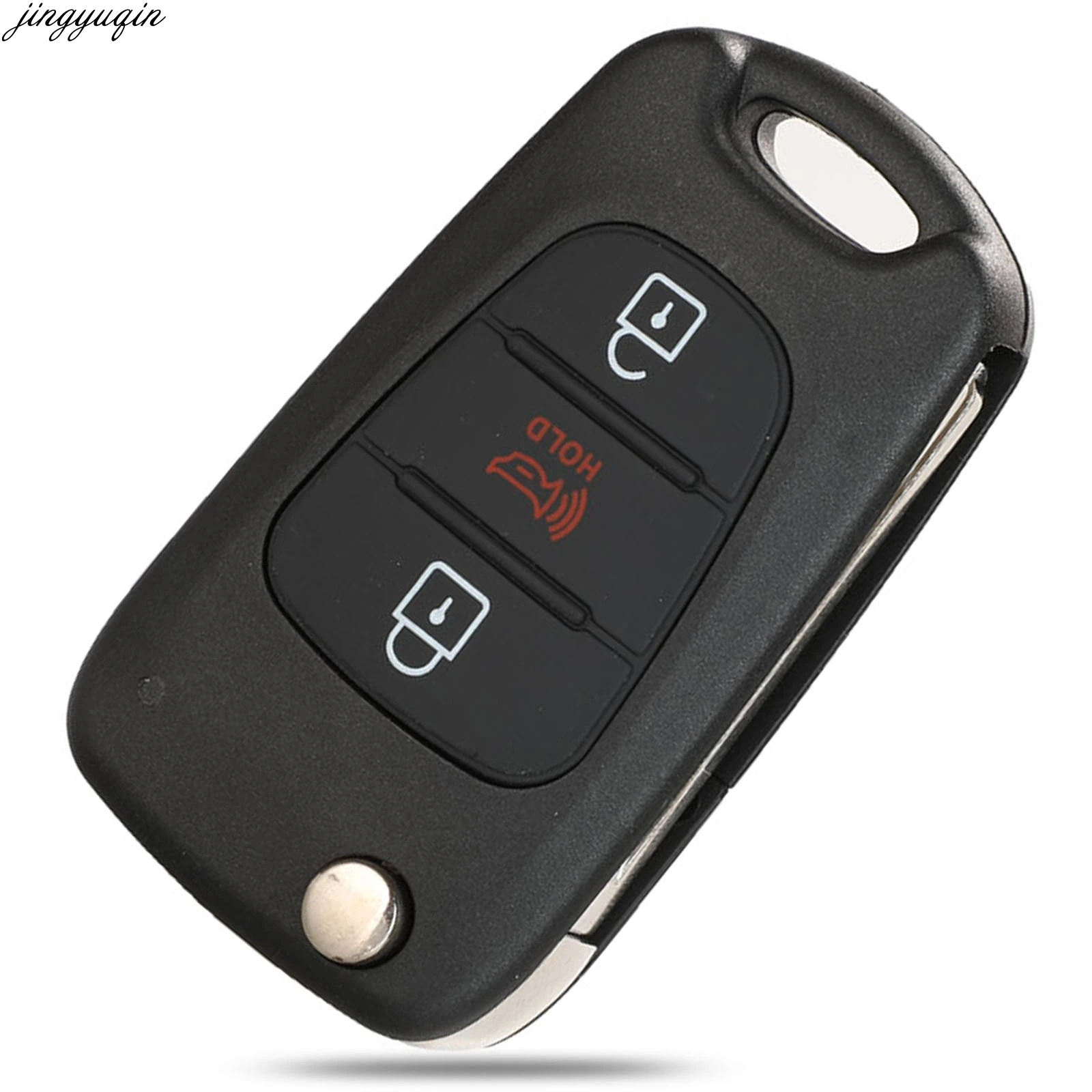 

Jingyuqin 15pcs Flip Folding Remote Car Key Case Shell For Kia K2 K5 Rio 3 Picanto Ceed Cerato Sportage For Hyundai 3 Button Fob