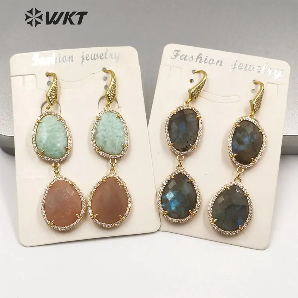 

Серьги женские из натурального камня с микропорами