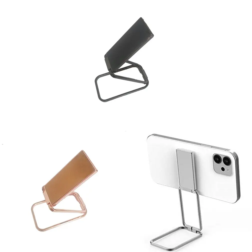 360 Rotation Foldable Mobile Phone Stand Back Ultra Thin Phone Ring Holder Multi Angle Portable For Desk Metal Finger Kickstand