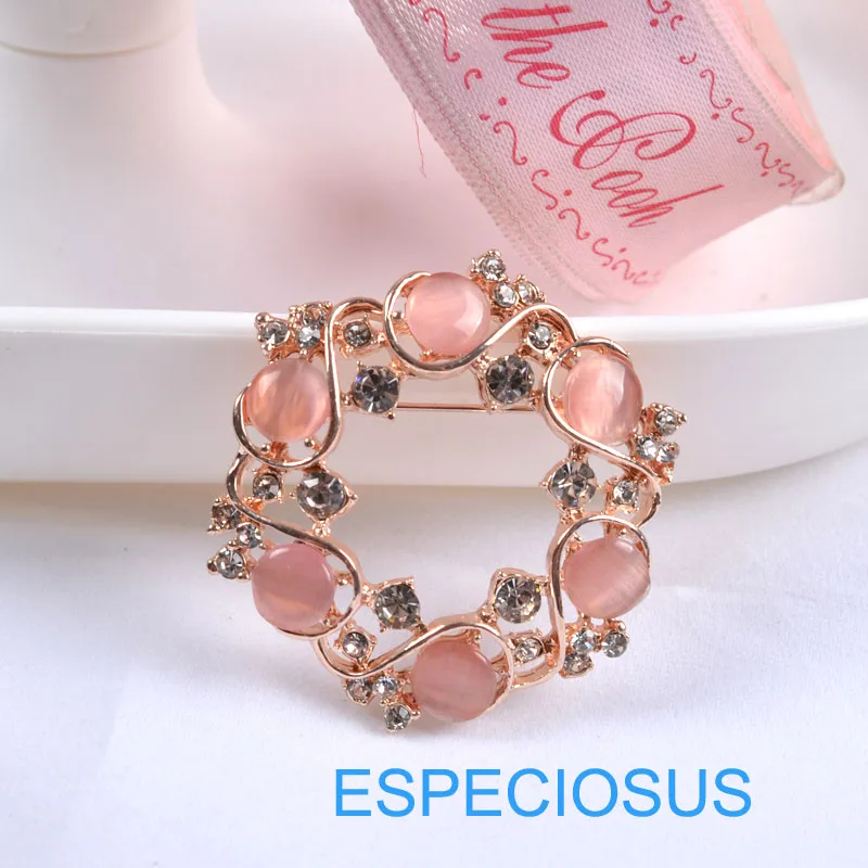 Элегантное украшение стразы булавка гирлянда ювелирные изделия брошь розового