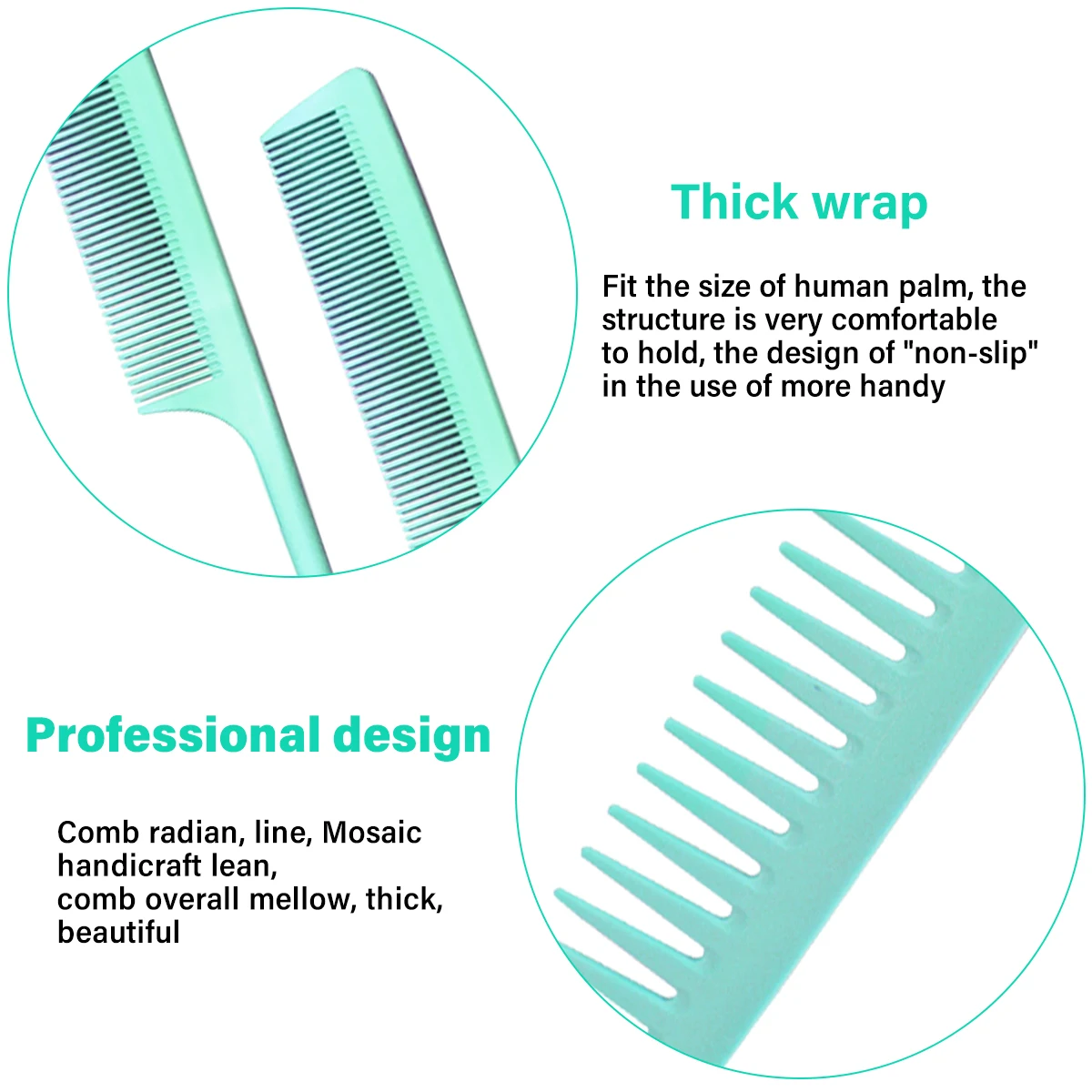 

Detangler Brush Detangling Brush With Pointed Tail Comb Large Tooth Comb Set 3pcs/Set Professional Hair Brush Comb Styling
