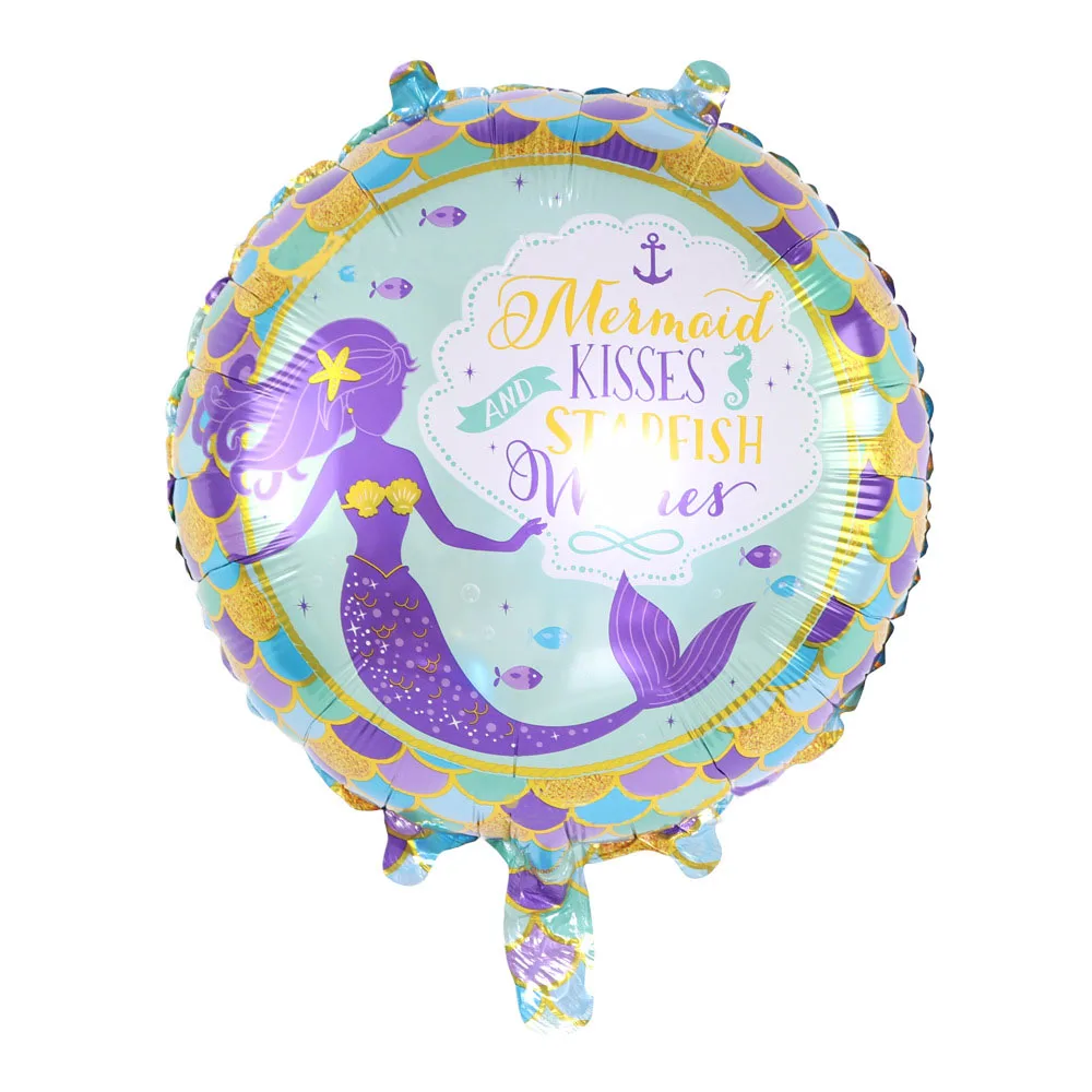 

18Inch Mermaid Party Aluminum Thin Balloon Children's Birthday Party Ocean Theme Baby Shower Decoration Wedding Accessories