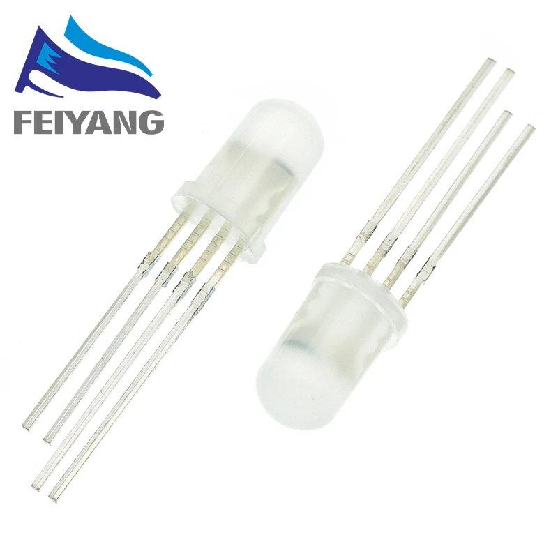 10 шт. APA106 F5 5 мм F8 8 RGB светодиодный чипы интегрированы (например WS2812B) круглая шляпа