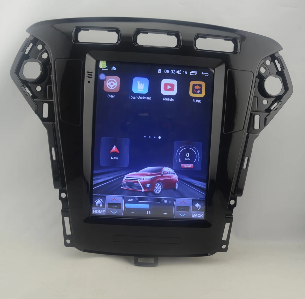 9.7" tesla style vertical screen Octa core Android 10 Car GPS radio Navigation for ford Mondeo 2011-2012 automatic A/C | Автомобили и