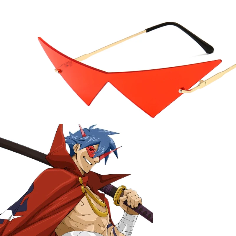 Очки с аниме Tengen Toppa Gurren-Lagann Kamina готический костюм для косплея в стиле панк