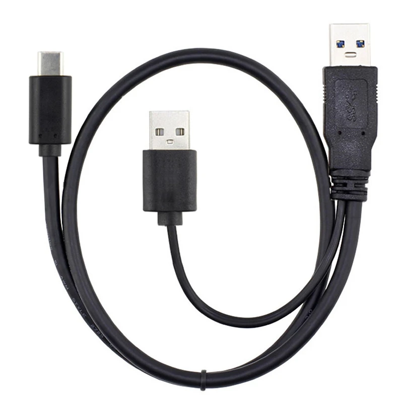USB 3 0 Мужской и 2 двойной кабель для передачи данных Y type C ноутбука жесткого диска UC