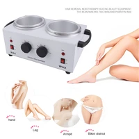double pot wax heater electric hair removal tool wax machine hands feet paraffin wax therapy depilatory salon beauty tool