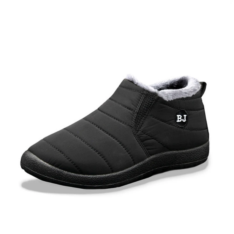 Unisex-Black Promotion New Winter Women Shoes Snow Boots Unisex Fashion Plush Warm Waterproof Non-slip Booties Woman Low-cut Casual Shoes - Цвет: Unisex-Black