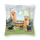 Квадратный Чехол-подушка для йоркширского терьера с 3D рисунком
