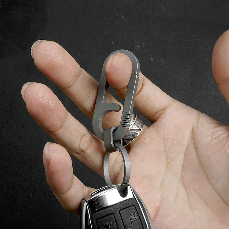 A299 Titanium alloy car key chain ring quick hanging carabiner backpack pendant EDC gadget | Спорт и развлечения