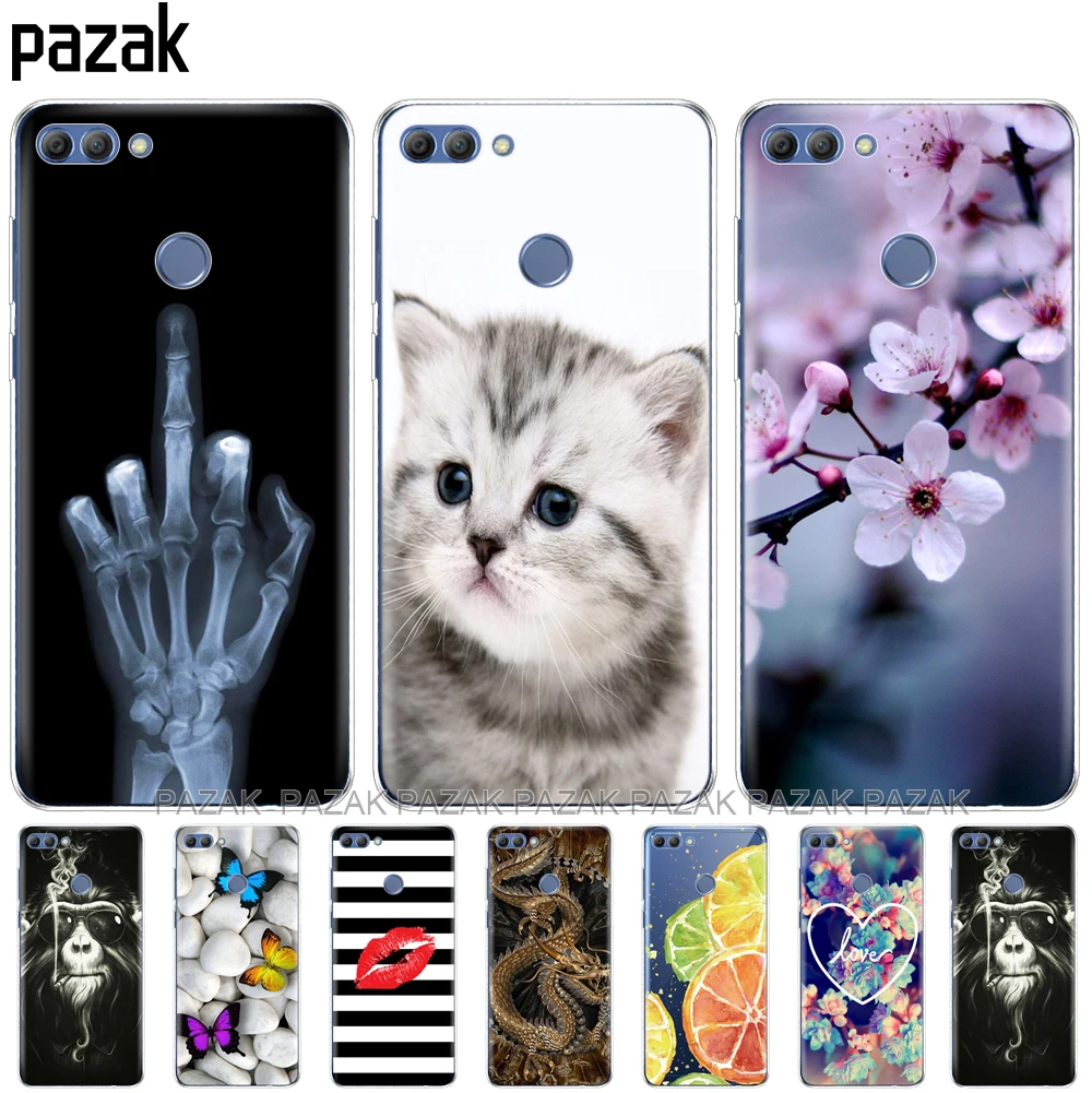Силиконовый чехол для телефона Huawei p smart 2018 Enjoy 7S чехлы Psmart задняя крышка полностью