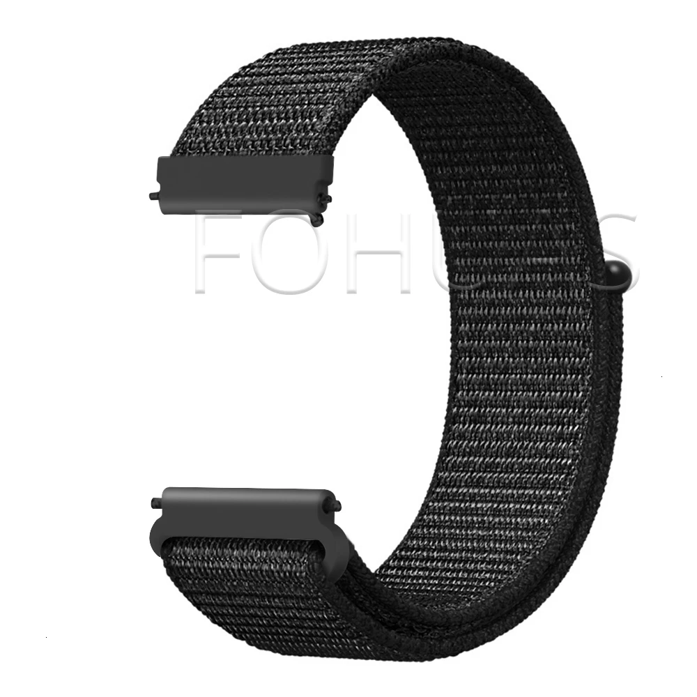 Нейлоновый ремешок 20 мм 22 мм для Xiaomi Amazfit Gtr 47 мм samsung Galaxy Watch 42 мм 46 мм Active gear S3 классический ремешок HUAWEI WATCH 2 Pro