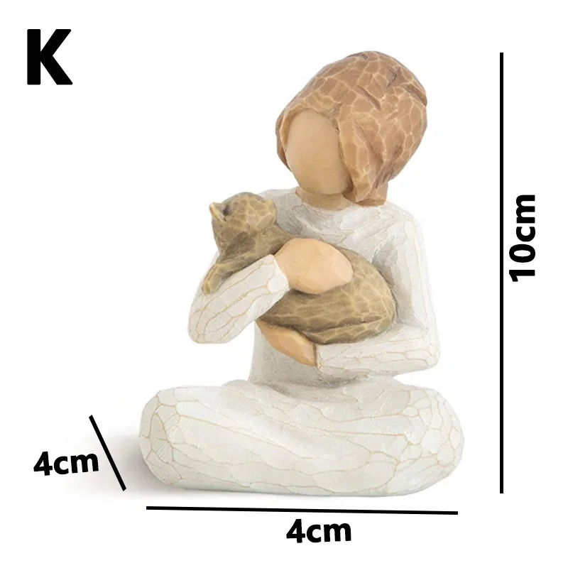 Маленькая милая девушка с цветами настольные статуэтки полимерное украшение