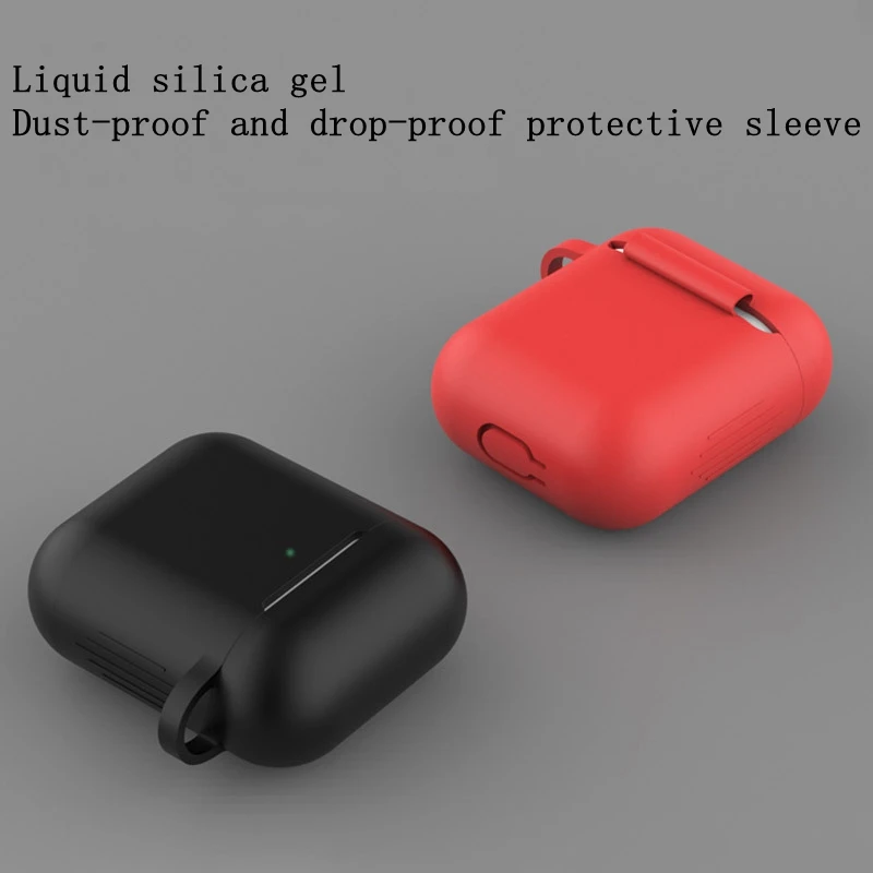 Liquid Silicone Headphone Case Dust-proof Drop-proof Protective Cover With Hook Accessories Suitable for Apple Bluetooth Headset |