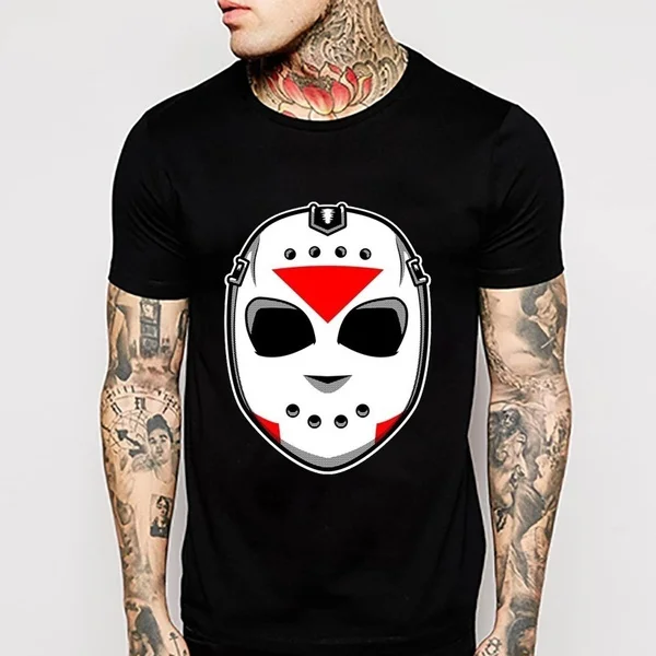 

Новинка 2018, модная мужская футболка, дизайнерская футболка с рисунком маски, хлопковая футболка с коротким рукавом
