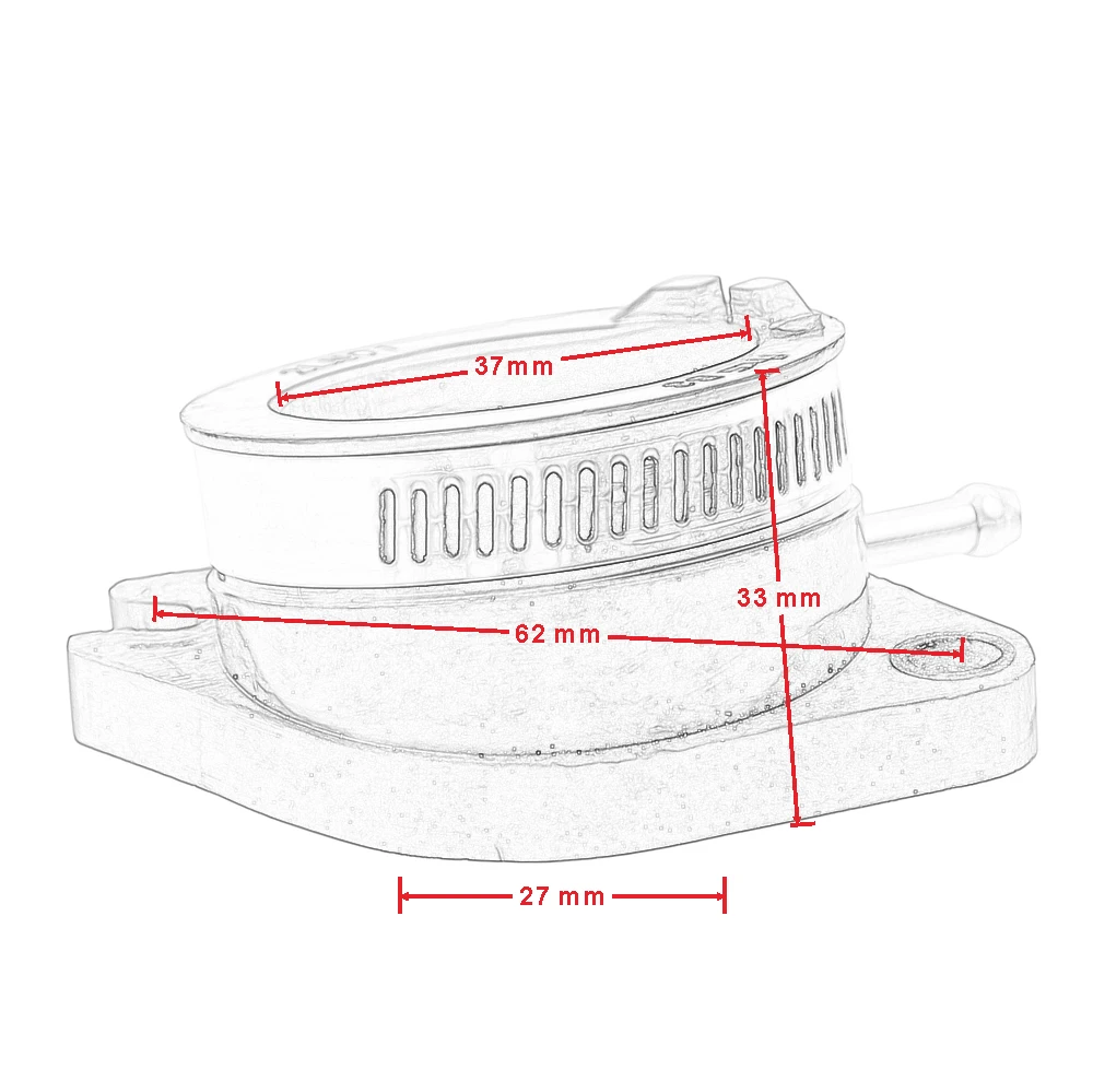 Впускной адаптер карбюратора мотоцикла резиновый Карбюратор с фланец для