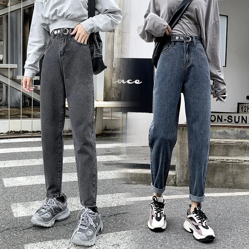 Новые винтажные женские джинсы для женщин в стиле бойфренд мамы с высокой талией