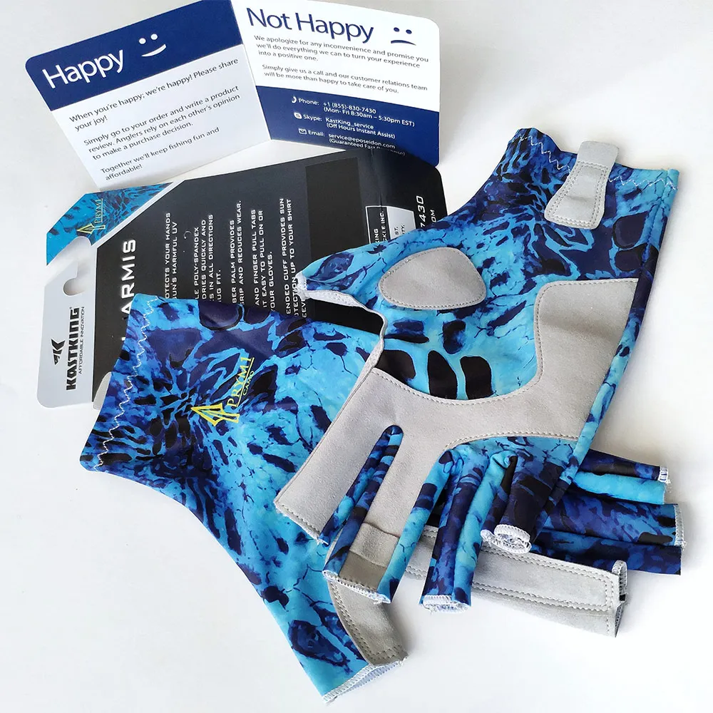 Перчатки для рыбалки KastKing мужские с защитой рук SPF 50 дышащие улицы спортивные