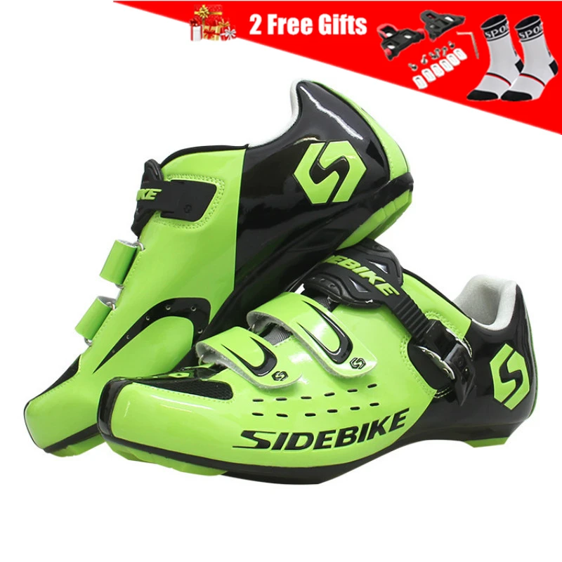 

Sidebike Ultralight Breathable Men's Road Bike Shoes with Buckle Cycling Shoes Bicycle Sneaker Self-locking Zapatos Ciclismo