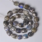 Граненые кубические бусины, Натуральный Необработанный минеральный камень, бусины из Лабрадорита, квадратные свободные бусины, для самостоятельного изготовления ювелирных изделий ожерелье, серьги