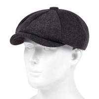 new mens casual newsboy caps retro berets fashion all match casual hats unisex all match octagonal hats