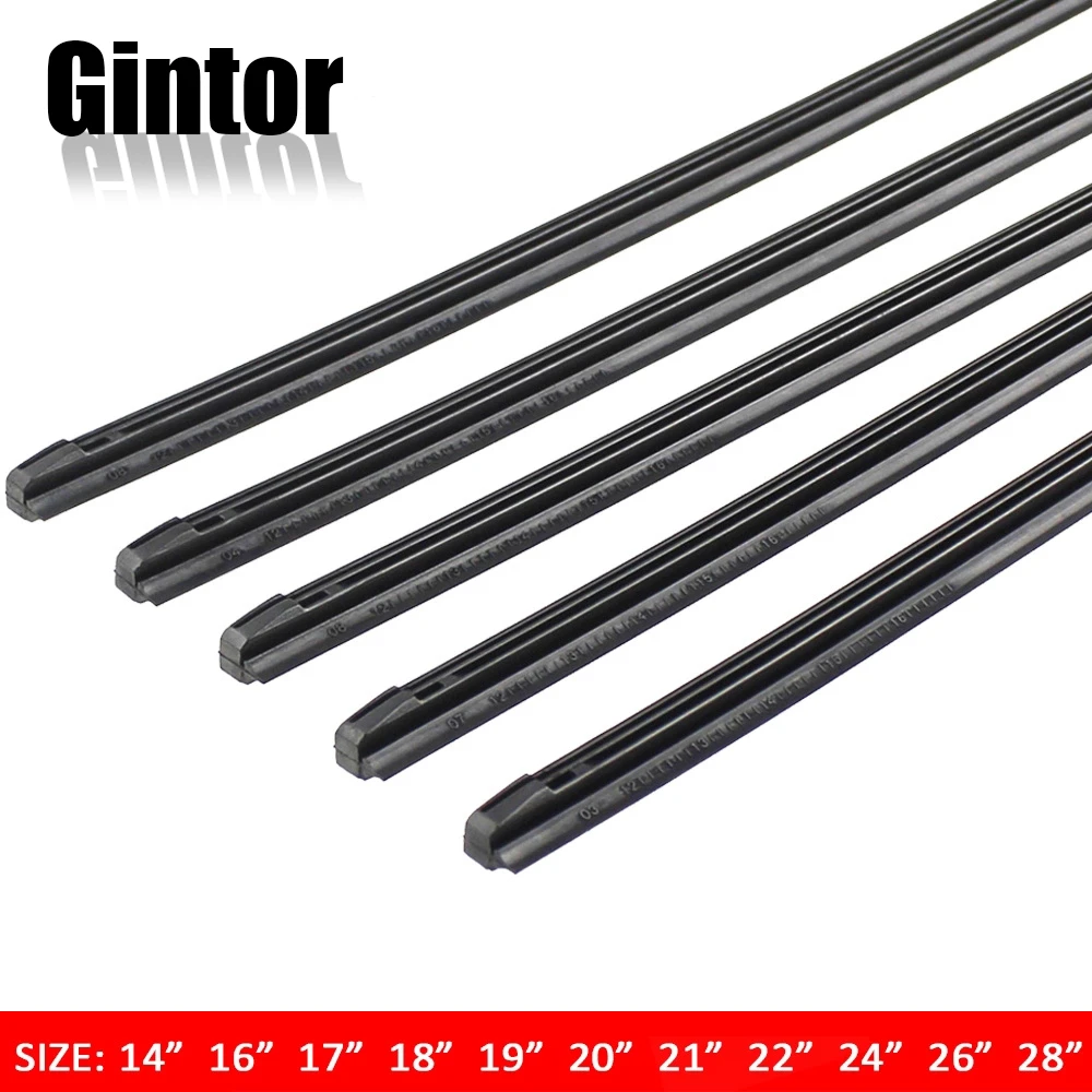 

GINTOR Car Vehicle Insert Rubber strip Wiper Blade (Refill) 8mm Soft 14" 16" 17" 18" 19" 20" 21" 22" 24" 26" 28" 1pcs Accessorie