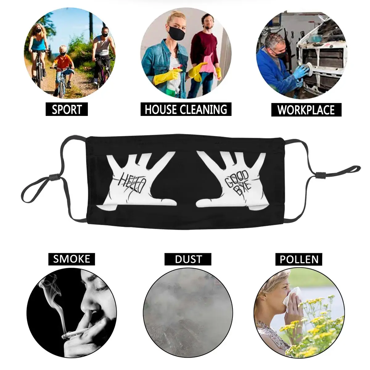 The Umbrella Academy Luther Diego Allison Klaus Superhero TV Series Mascarilla Masque Reutilizables Face Mask Hello Goodbye | Аксессуары