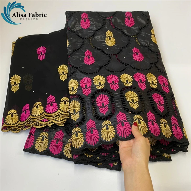 

Beautiful African Bazin Riche Fabric With Brode High Quality 2+5Yards Embroidery Bazin Lace Fabric Net Lace For Party Dress