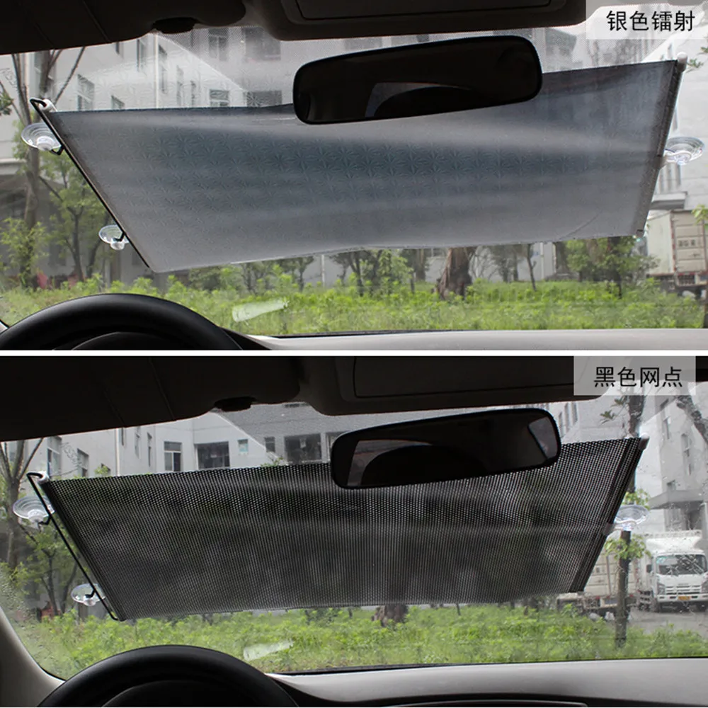

58x125cm Car Windshield Sunshade Cover Automatic Retractable Sunblind Sun Protection for Car Front Window Windshield Sun Shade