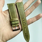 Ремешок из кожи Крейзи Хорс для наручных часов, быстросъемный браслет из натуральной кожи для мужчин и женщин, 18 19 20 21 22 мм