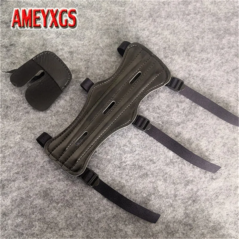 

Archery Arm Guard Eco-friendly Leather Archery Protective Gear Finger Protector for Bow and Arrow Shooting Hunting Accessories