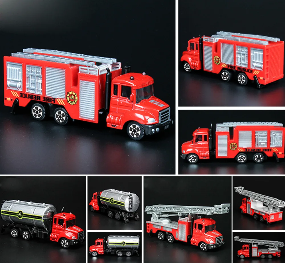 2019 Новинка 1: 64 сплав Лестница грузовик пожарная машина Инженерная симулятор