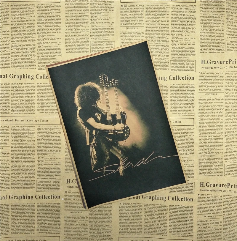 Винтажный постер Guns N плакат с розами Slash рок-гитарист картина Мастер ретро -