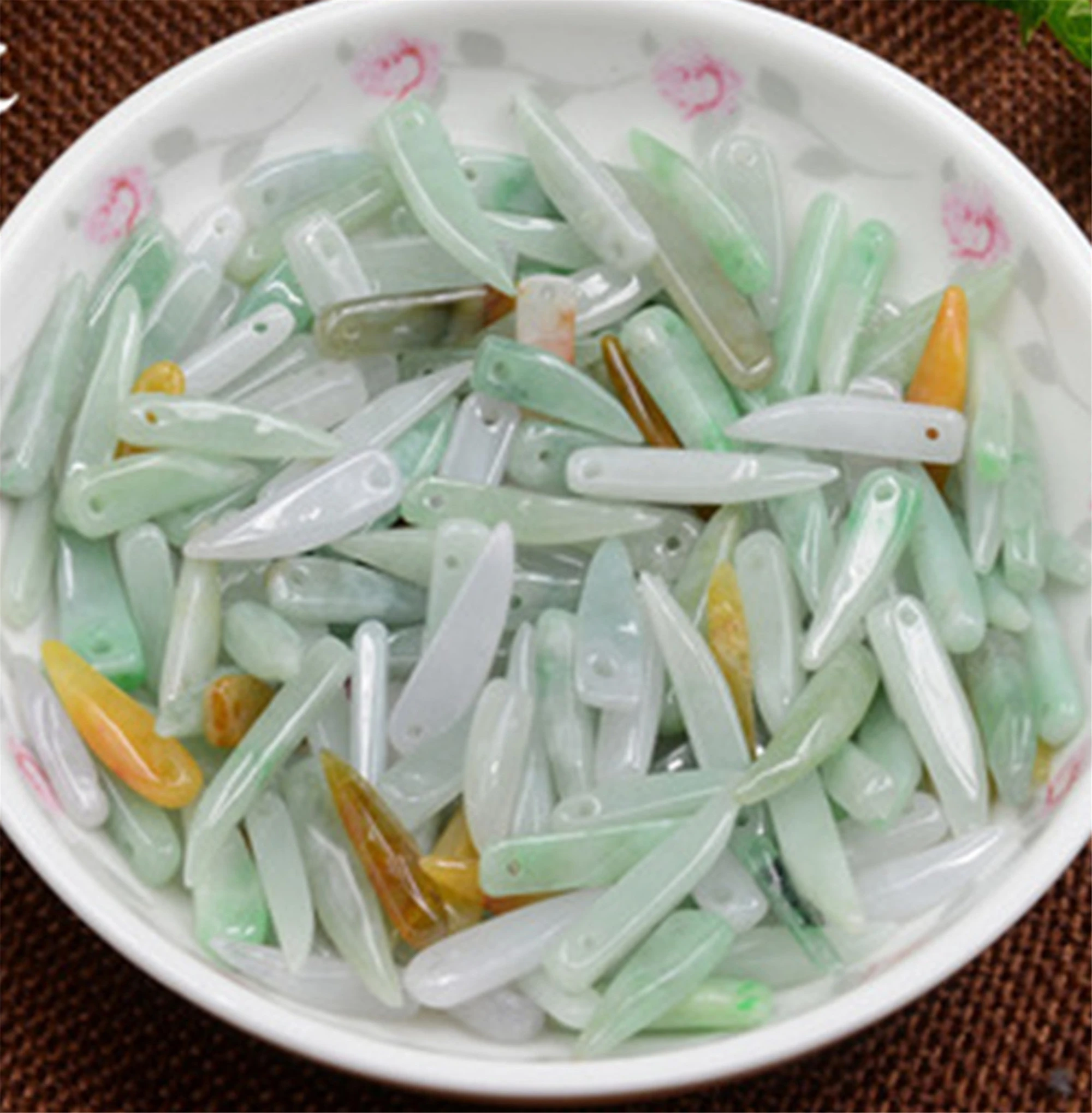 10 шт./партия 5*16 мм класс стекло нефрит форма Чили камень ледяной Бирма бусина