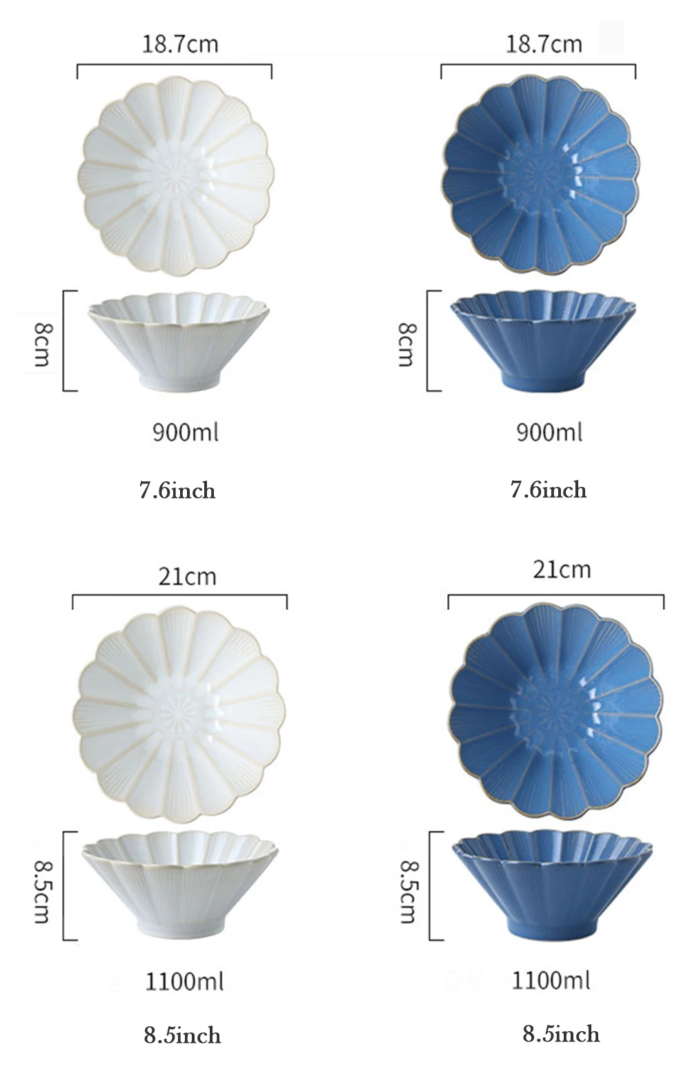 

Japanese Style Cherry Blossoms Design Big Size Bowl For Noodle Rice Soup Fruit Salad Home Heatable Anti Scalding Ceramic Bowl