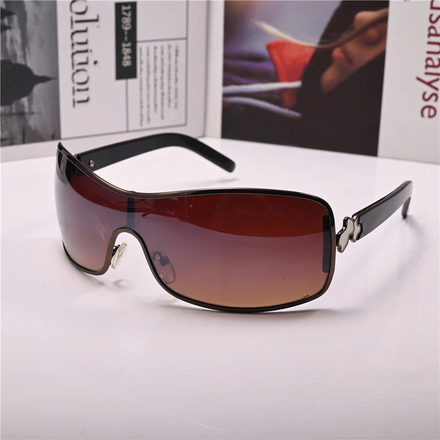 

Женские модные очки в стиле стимпанк, цельные солнцезащитные очки с линзами, антибликовые солнцезащитные очки для вождения, маленькое лицо