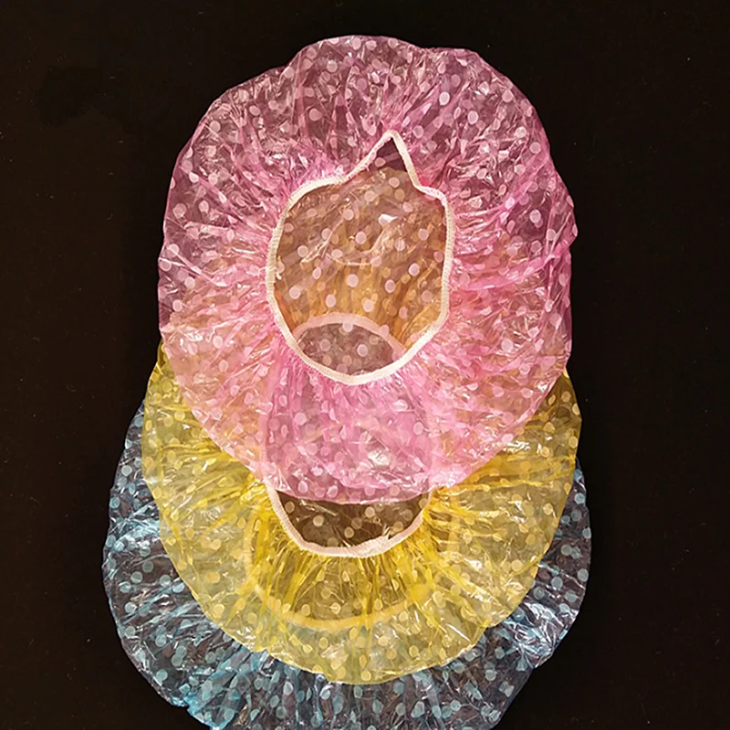 6 шт прозрачные одноразовые пластиковые тарелки текстильные шапочки для душа