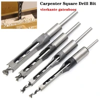 high hardness hss metric mortising chisel square hole drill bit cutter woodwork drill tools kit set hole extended saw 6 0mm30m