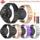 Классический ремешок для часов из нержавеющей стали 2021 для Huami Amazfit T-rex, ремешок для смарт-часов Amazfit T-rex Pro, браслет