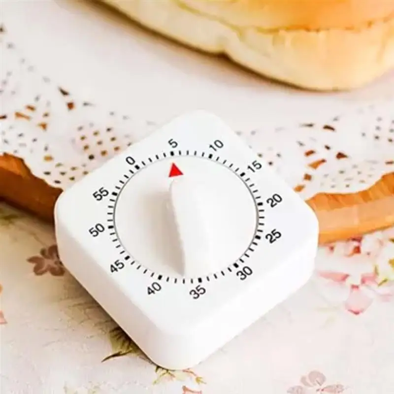 Kitchen Timer Novelty Square Shape 60 Minute Mechanical Reminder Counting Count Down Alarm |
