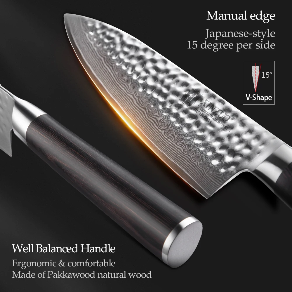 Профессиональный набор кухонных ножей японские ножи из дамасской нержавеющей