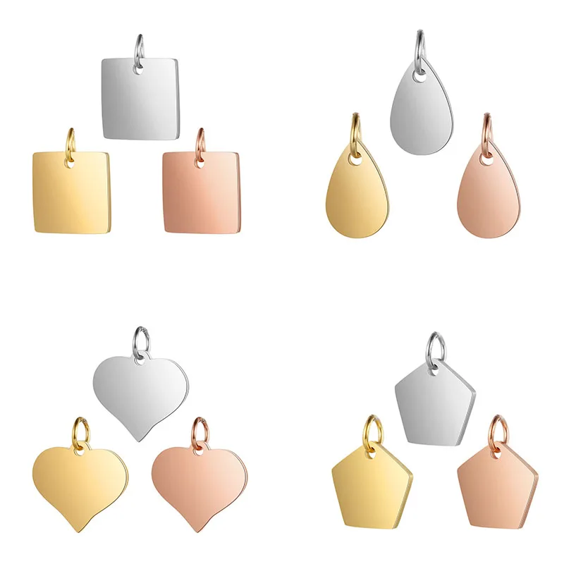 5 шт./лот золото/розовое золото/сталь геометрические ювелирные изделия для женщин