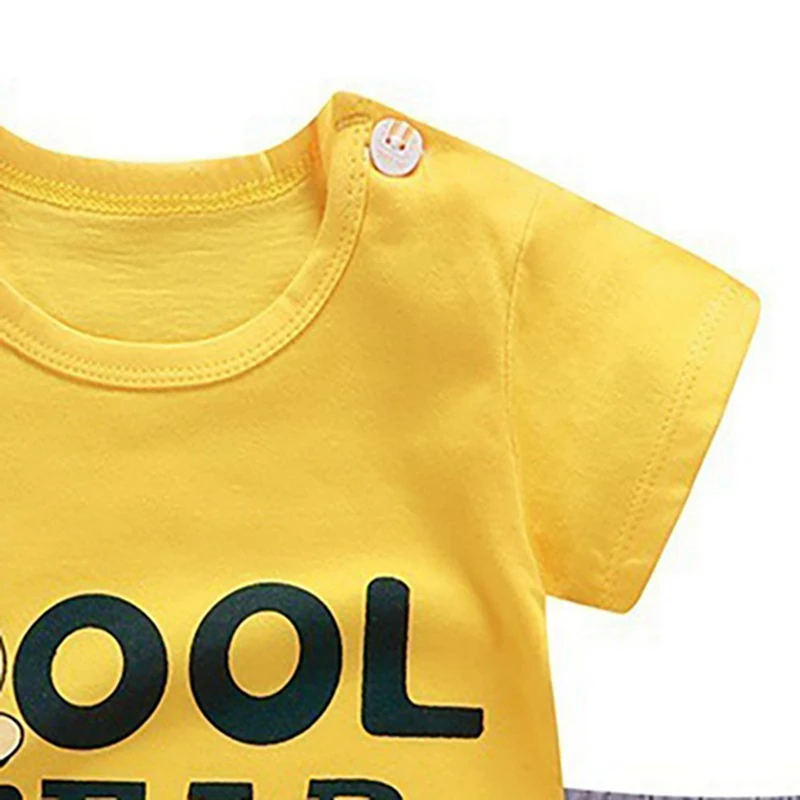

New Summer Children Nightdress Baby Boys Short Sleeve Cat Print Tops T-shirt+Shorts Casual Outfits Sets Sleepwear