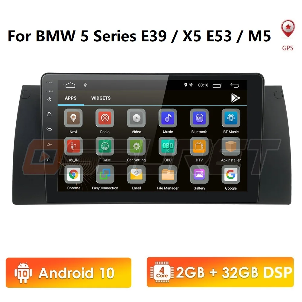 9 &quotAndroid10.0 автомобиль радио стерео для BMW X5 M5 E39 E53 нет dvd плеер GPS навигации Bluetooth WI FI