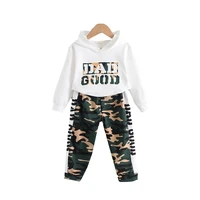 childrens baby boys letter print clothes sets 2020 new autumn fashion kids camouflage outfits 2pieces children hooded tracksuits