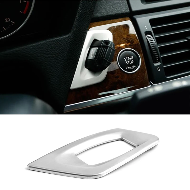 

For BMW X5 E70 07-13 & X6 E71 08-14 Steel Panel Car Start Key Hole Soket Frame trim