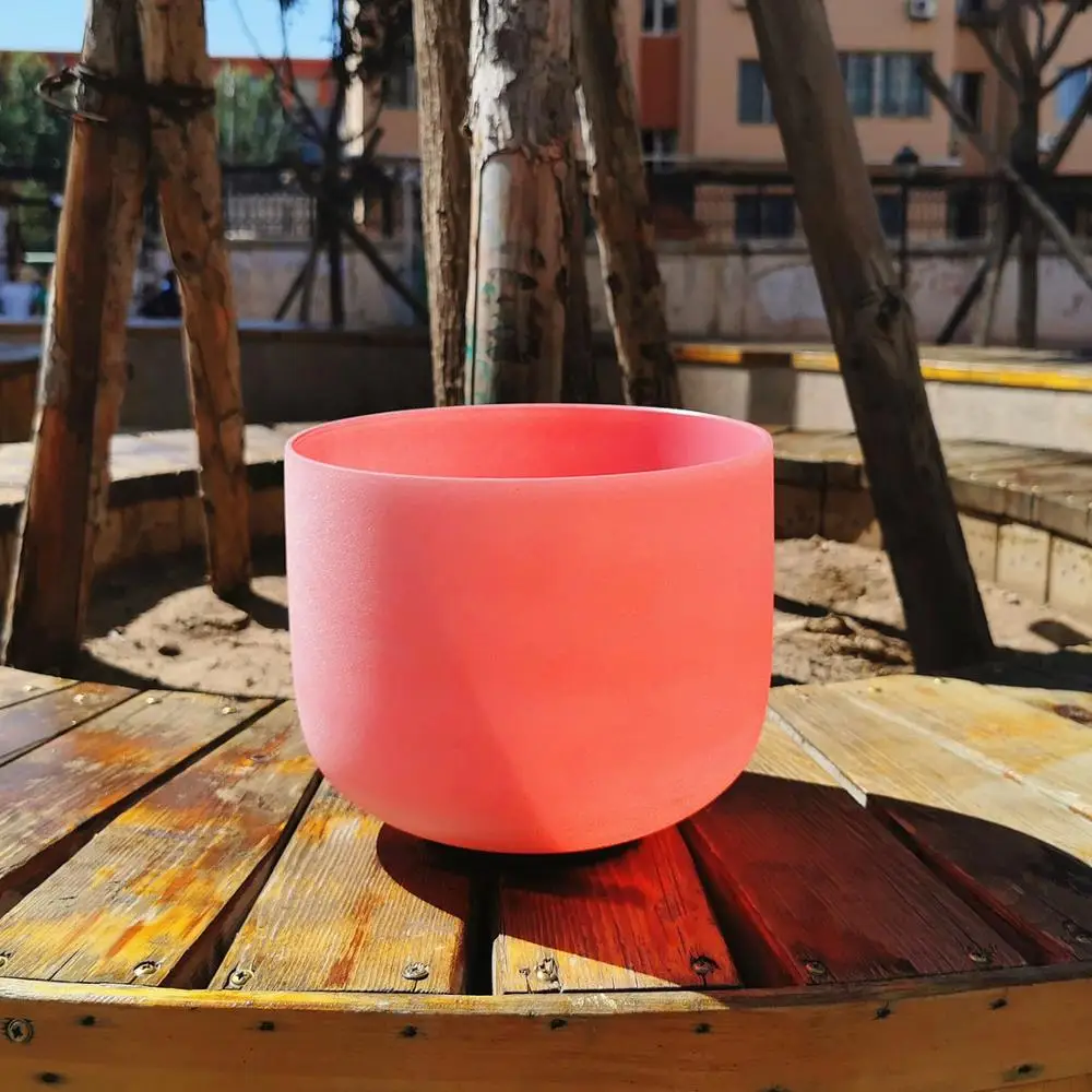 Чакра KVKA 9 дюймов в розовом цвете с сердцем из матового кварцевого кристалла