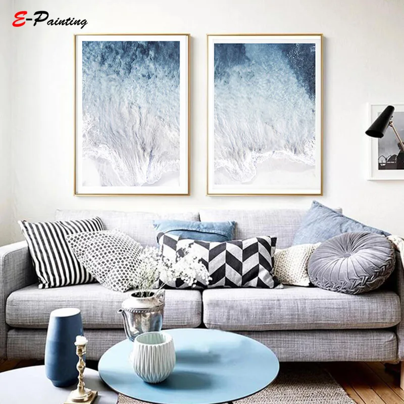 Современные парусиновые настенные художественные принты с океанскими принтами