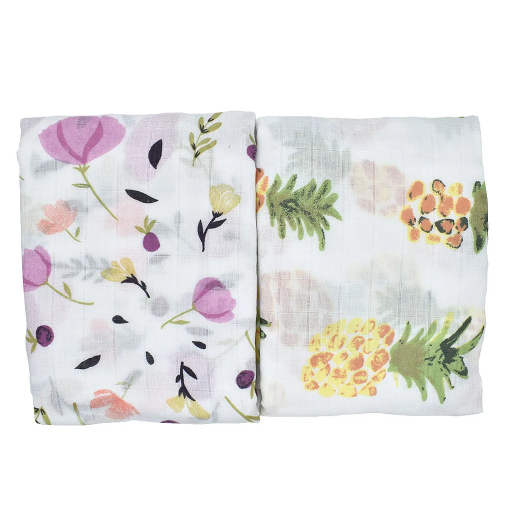 

Newborn Kid Baby Girl Boy Infant Floral Blanket Swaddle Muslin Wrap Swaddling Sleeping Bag Headwear 2pcs Outfits Dropship