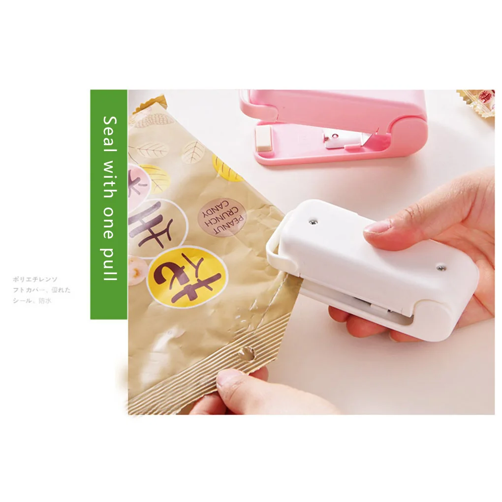 

Portable Heat Sealer Plastic Package Storage Bag Mini Sealing Machine Handy Sticker and Seals for Food Snack Kitchen Accessories